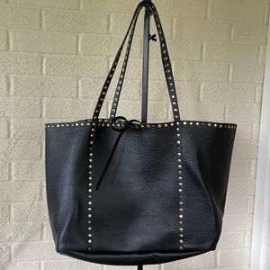 IOpelle Italia Leather Studded Black Tote